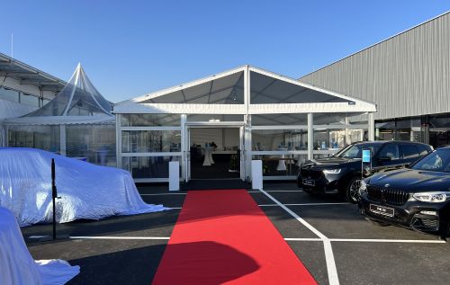 BMW Reichhart, Eröffnungsfeier, Veranstaltung, Leihzelt, Echtglaselemente